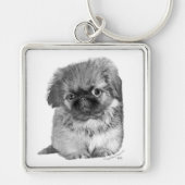 Pekingese Puppy Schlüsselanhänger (Vorne)