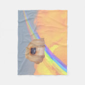 Pekingese Rainbow Fleecedecke (Vorderseite)
