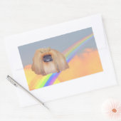 Pekingese Rainbow Rechteckiger Aufkleber (Umschlag)
