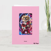 Pekingese Rock Star Karte (Rückseite)