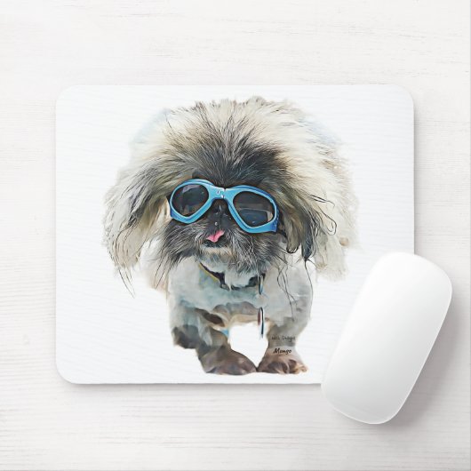 Pekingese Rockstar Mongo Mousepad (Mit Mouse)