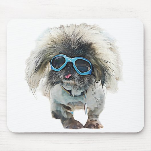 Pekingese Rockstar Mongo Mousepad (Vorne)
