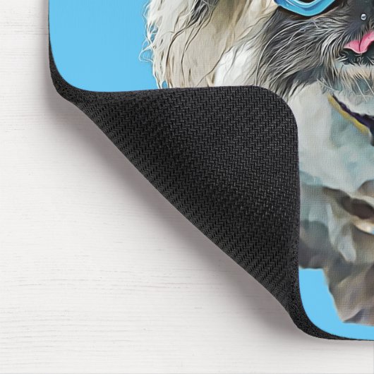 Pekingese Rockstar Mongo Mousepad (Ecke)