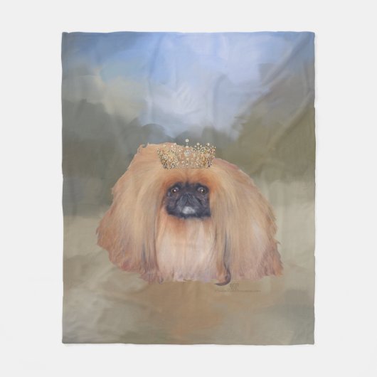 Pekingese Royalty Fleecedecke (Vorderseite)