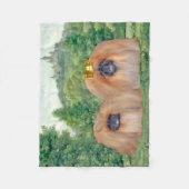 Pekingese Royalty Fleecedecke (Vorderseite)