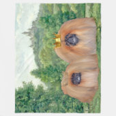 Pekingese Royalty Fleecedecke (Vorderseite)