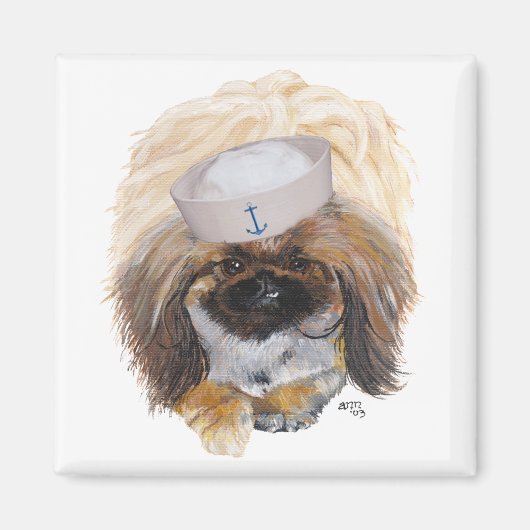 Pekingese Sailers Magnet (Vorne)