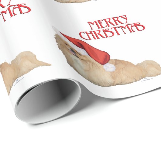 Pekingese Santa Claus Geschenkpapier (Rolleneckpunkt)