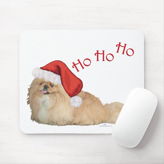 Pekingese Santa Claus Mousepad (Mit Mouse)