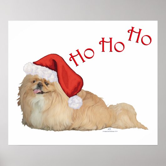 Pekingese Santa Claus Poster (Vorne)