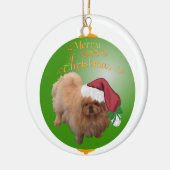 Pekingese Santa Ornament (Links)