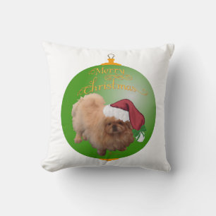 Pekingese Santa Ornament Kissen