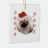 Pekingese Santa Paws Keramikornament (Rechts)