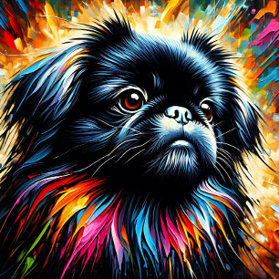 Pekingese Schwarz Acrylic Print   Farblich   Lebha Puzzle