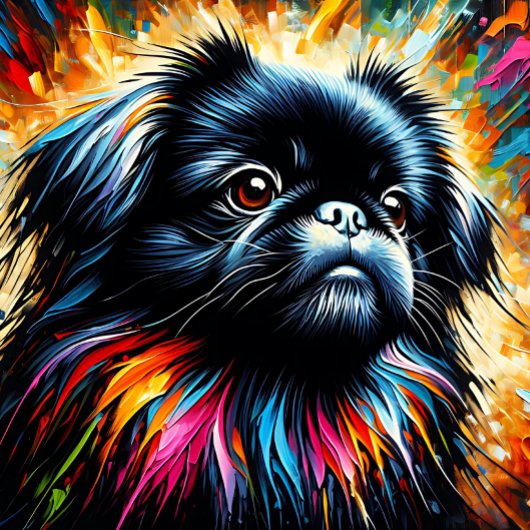 Pekingese Schwarz Acrylic Print | Farblich | Lebha Puzzle