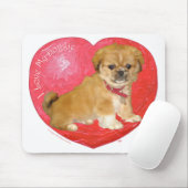 Pekingese / Shih Tzu Mix Valentinstag Mousepad (Mit Mouse)