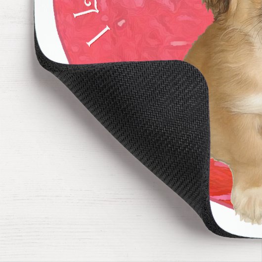 Pekingese / Shih Tzu Valentinstag Mousepad (Ecke)