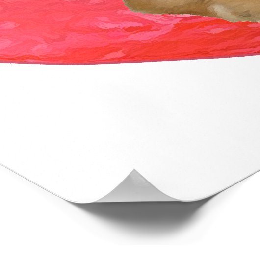 Pekingese / Shih Tzu Valentinstag Poster (Ecke)