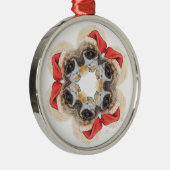 Pekingese Silbernes Ornament (Rechts)