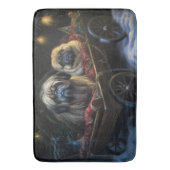 Pekingese Snowy Sleigh Weihnachtsdekor Badematte (Vorderseite Vertikal)