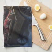 Pekingese Snowy Sleigh Weihnachtsdekor Geschirrtuch (Viertel Falte)