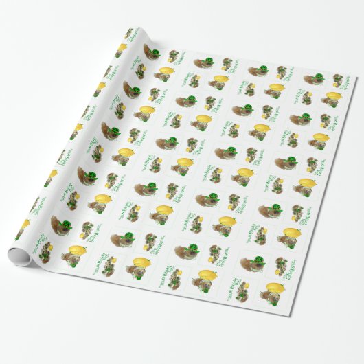 Pekingese St Patricks Day Geschenkpapier (Ungerollt)