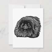 Pekingese Stationery - leere Karte "Fuzz" (Vorderseite)