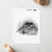 Pekingese Stationery - leere Karte "JenaSota" (Vorderseite/Rückseite Beispiel)