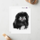 Pekingese Stationery - leere Karte "Mork" (Vorderseite/Rückseite Beispiel)