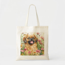 Pekingese Tote Bag – Watercolor Art Tragetasche