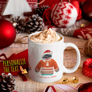 Pekingese trägt hässlichen Pullover Weihnachten Hu Kaffeetasse