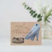 Pekingese Tug-O-Krieg Postkarte (Stehend Vorderseite)