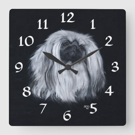Pekingese Uhr (Vorderseite)