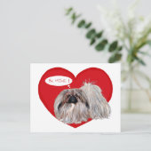Pekingese Valentine Feiertagspostkarte (Stehend Vorderseite)