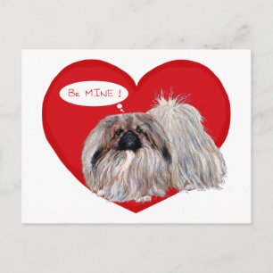 Pekingese Valentine Feiertagspostkarte