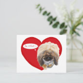 Pekingese Valentine Feiertagspostkarte (Stehend Vorderseite)
