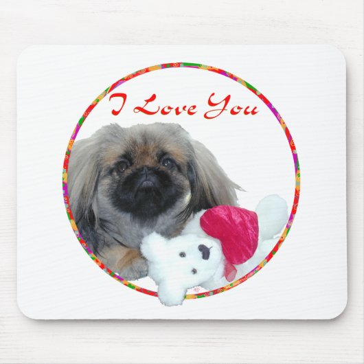 Pekingese Valentine Mousepad (Vorne)