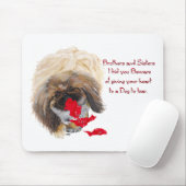 Pekingese Valentine Mousepad (Mit Mouse)