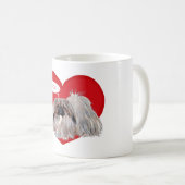 Pekingese Valentinstag Kaffeetasse (VorderseiteRechts)