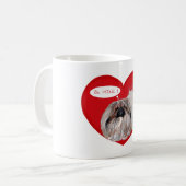 Pekingese Valentinstag Kaffeetasse (Vorderseite Links)