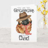 Pekingese Vater Card Karte (Gelbe Blume)