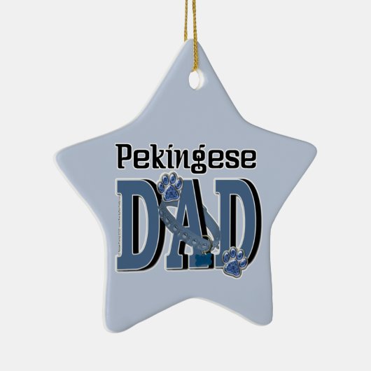 Pekingese VATER Keramikornament (Rechts)