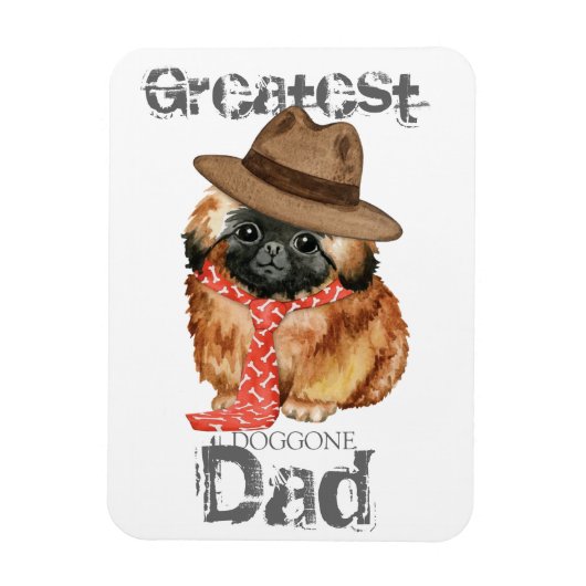 Pekingese Vater Magnet (Vertikal)