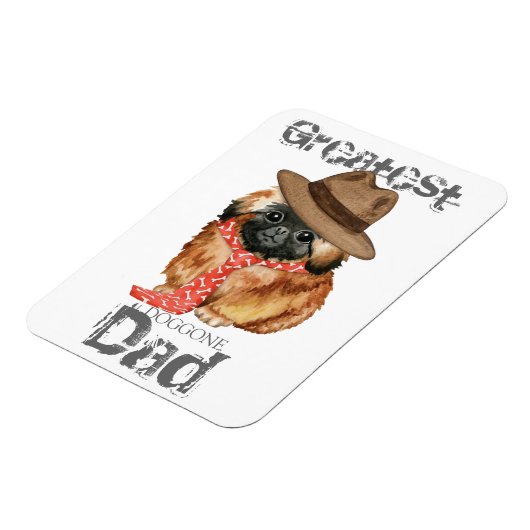 Pekingese Vater Magnet (Linke Seite)