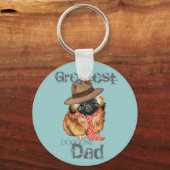 Pekingese Vater Schlüsselanhänger (Vorderseite)