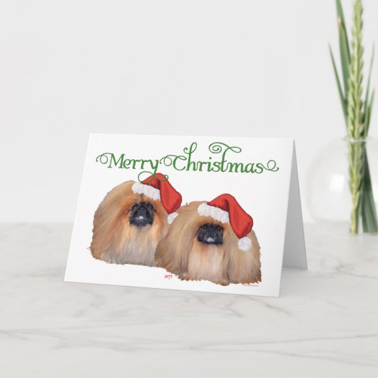 Pekingese Weihnachten (Vorderseite)