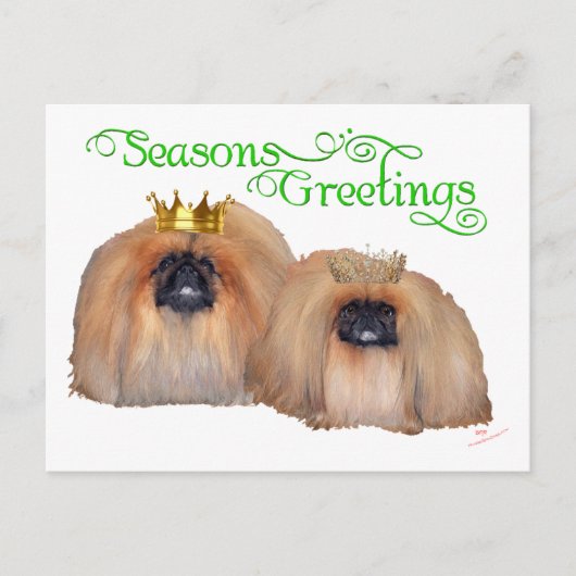 Pekingese Weihnachten (Vorderseite)