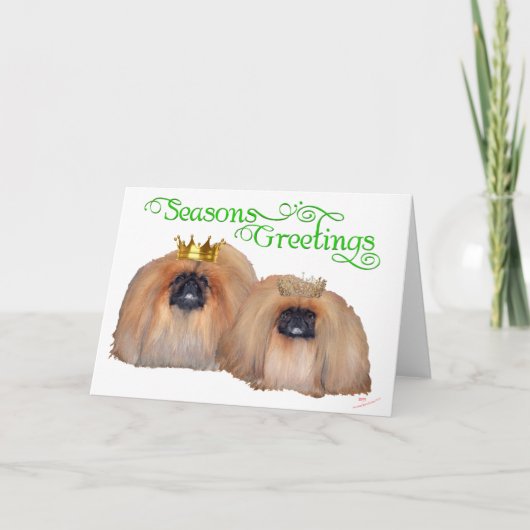 Pekingese Weihnachten (Vorderseite)