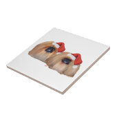 Pekingese Weihnachten Fliese (Seite)
