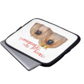 Pekingese Weihnachten Laptopschutzhülle (Vorne Knopf)